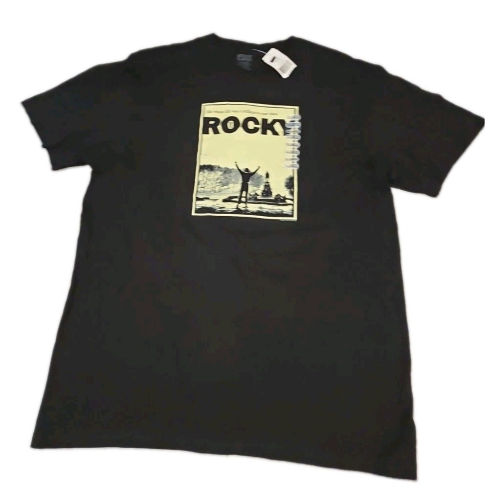 Rocky Movie Shirt Mens XL Black American Classics NWT Balboa Vintage Retro Tee